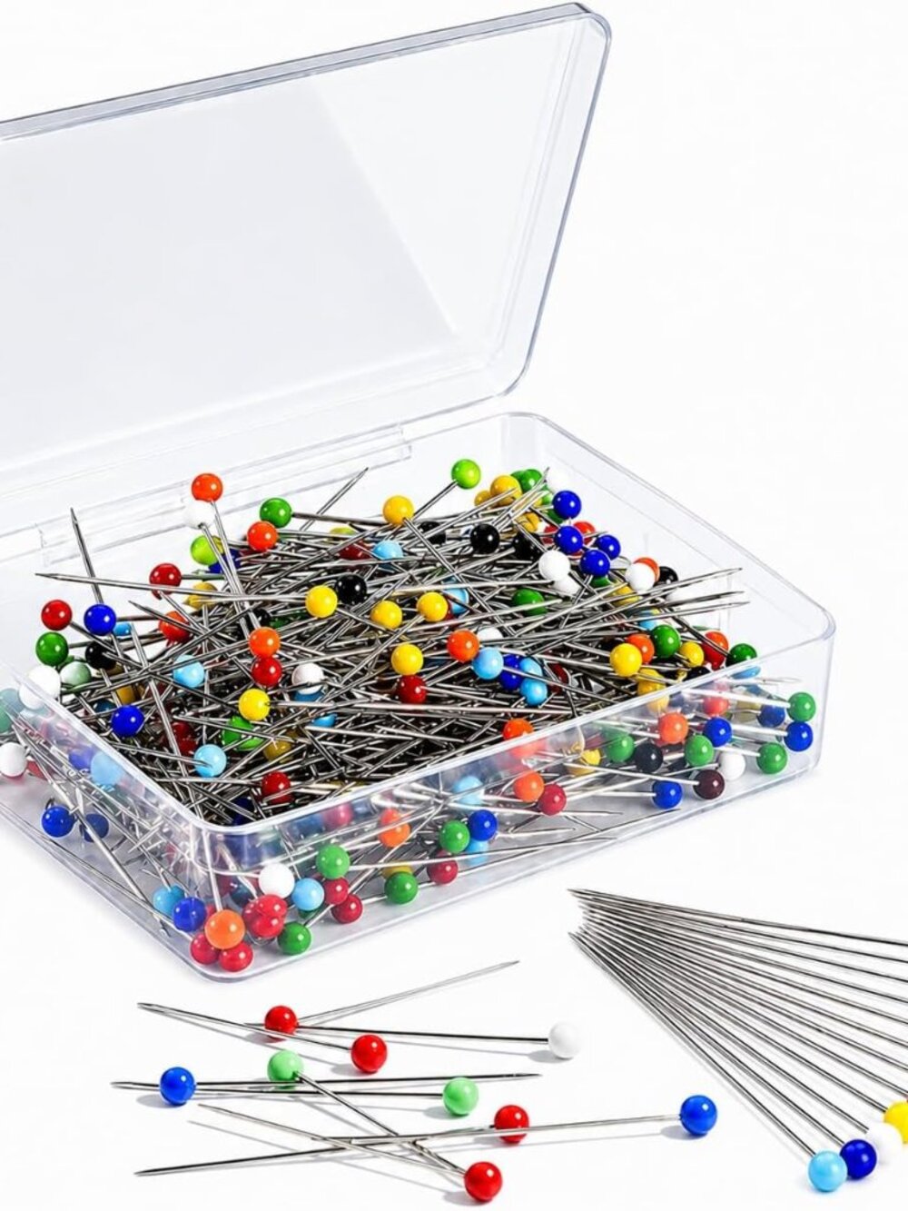 100PCS Sewing Pins for Fabric, Straight Pins Sewing with Pearlized Colored Heads
